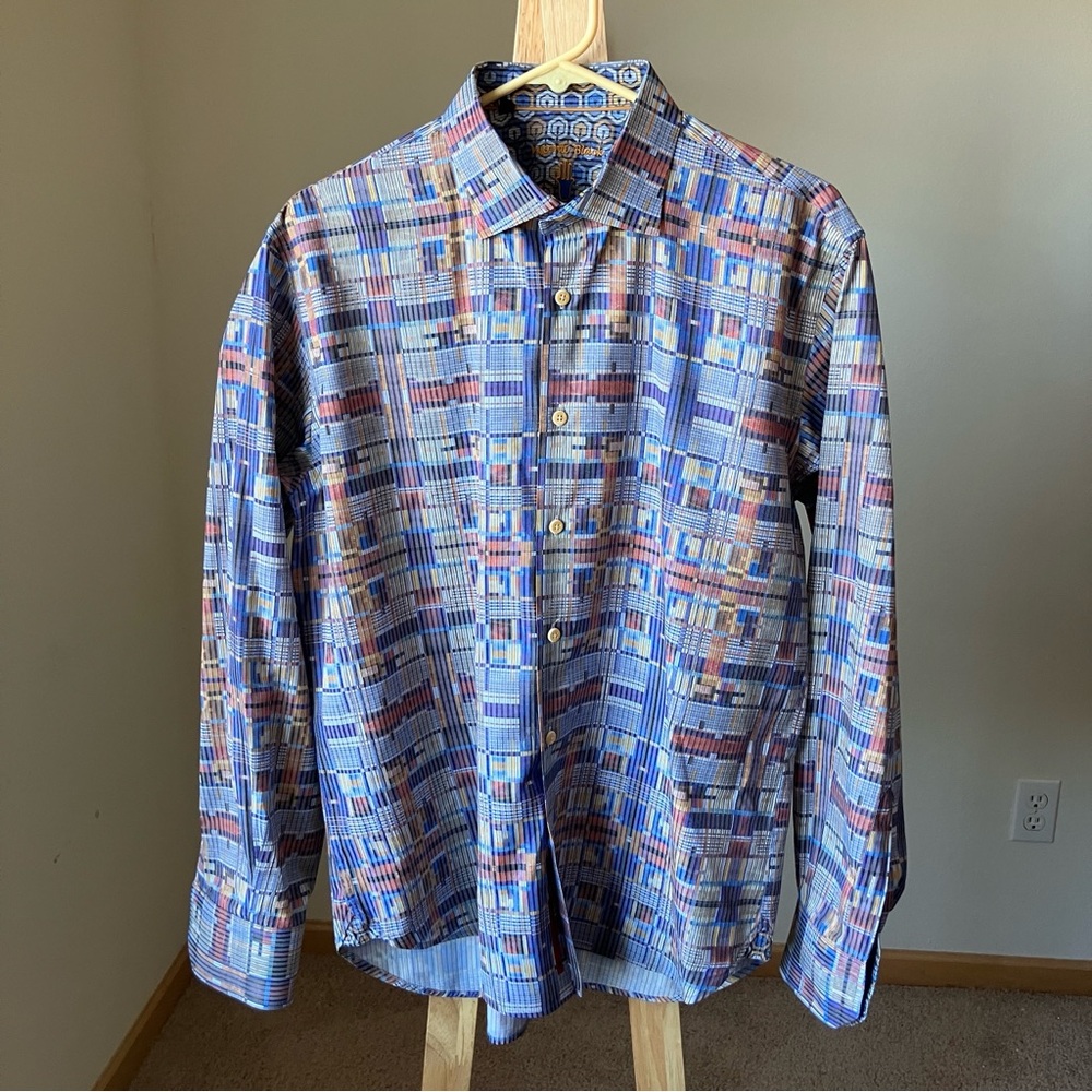 Stylish Multicolor Geometric Button Down Shirt - image 1